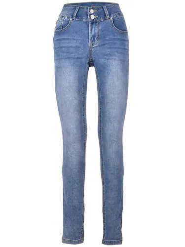 Buena Vista Damen Jeans Tummyless Stretch Denim - Bauchfrei und bequem - Die Buena Vista Damen Jeans aus hochwertigem Stretch Denim bietet optimalen Tragekomfort und sitzt perfekt. Ideal für lässige Outfits. Farbe: Hellgrau, Größe: S.