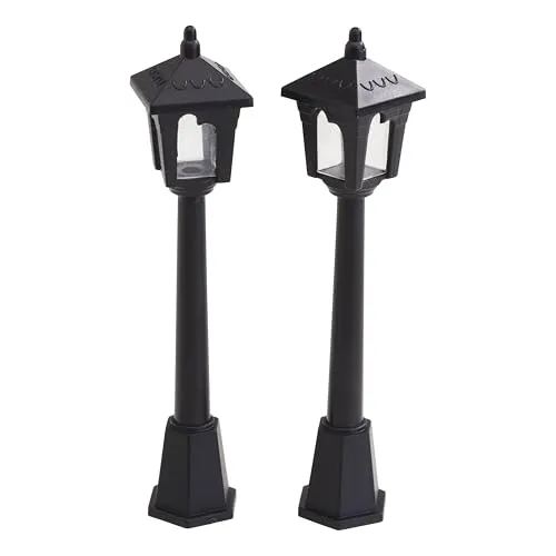 VBS Miniaturen Laterne 2 Stk. Deko Holz Metall Kerzenhalter Größenauswahl