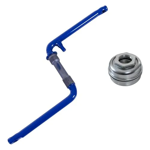 Produktbild deTOX Fahrradkurbel Kurbel 152mm einteilig Fauber USBB Lager 16 oder 18 Zoll BMX (blau, mit Tretlager)