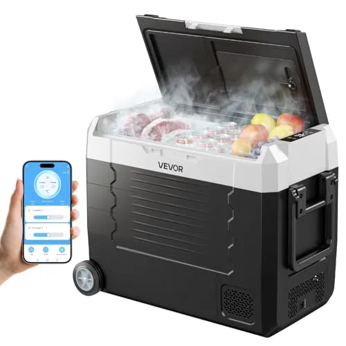 VEVOR Kompressor Kühlbox 45L mit Doppelzonen für Camping
