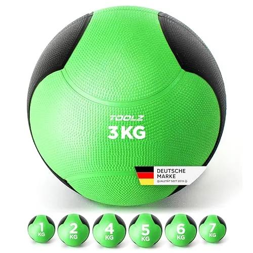 TOOLZ 3 kg Medizinball für effektives Krafttraining - Medicine Ball für das Schnellkraft-, Explosivkraft- und Kraftausdauertraining - 1-7 kg