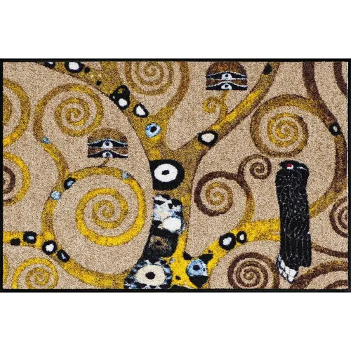 Salonloewe Fußmatte Ethno Impressions Klimt Lebensbaum 50x75 cm - Tür- & Bodenmatten, waschmaschinengeeignet und ideal für drinnen und draußen, sorgt für einen stilvollen Eingangsbereich.