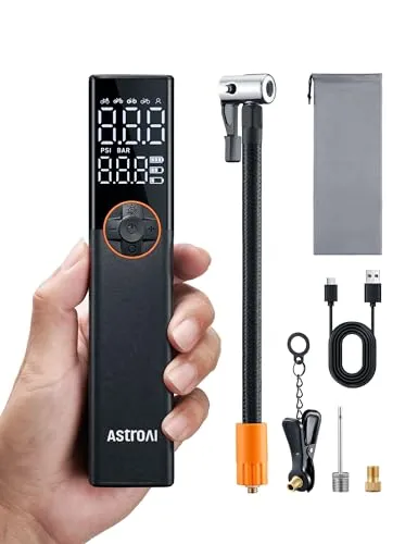 AstroAI Elektrische Fahrradpumpe 150PSI – Kabellos & Tragbar