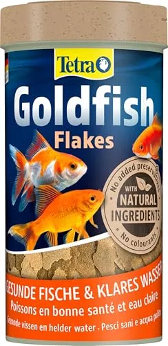 Tetra Goldfish Flakes - Flocken-Fischfutter für alle Goldfische und andere Kaltwasserfische, 250 ml Dose