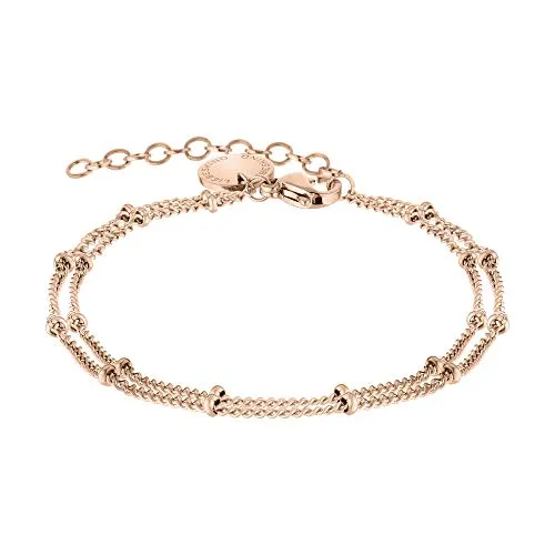Liebeskind LJ-0587-B-20 Armband - Elegantes doppelreihiges Armband in roségold, aus poliertem Edelstahl, perfekt kombinierbar und ein ideales Geschenk für jede Frau.