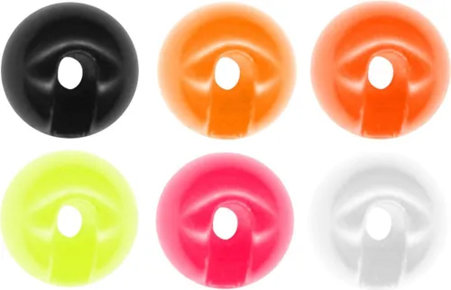 FTM Tungsten Perle Omura geschlitzt - Gewichte für Jighaken, Farbe/Durchmesser/Inhalt:fluo rot / 2.8mm / 8 Stück