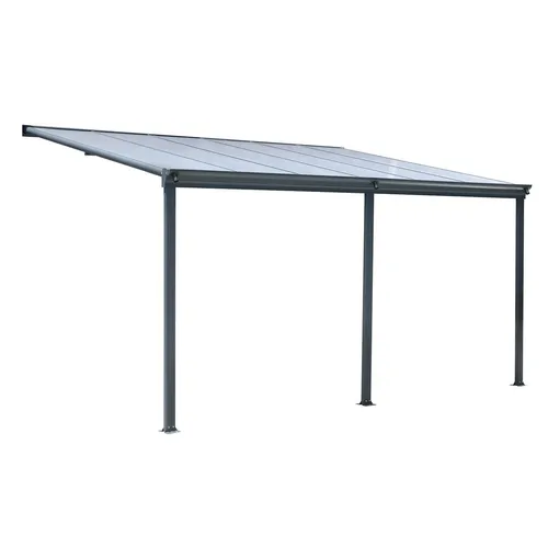 Terrassenüberdachung-/Terrassendach Veranda, 373 x 303 x 258 cm - Anthrazit