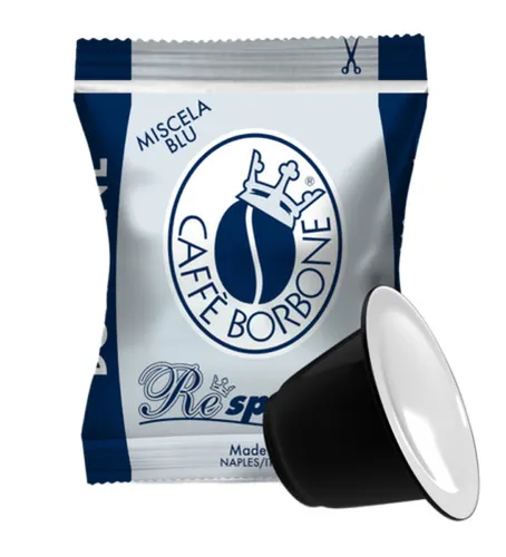 CAFFÈ BORBONE RESPRESSO - MISCELA BLU - Box 50 NESPRESSO KOMPATIBLE KAPSELN 5g