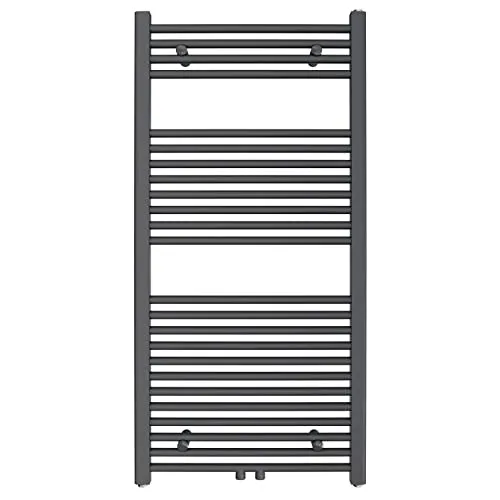 Aquabad® Badheizkörper VIRGO - Handtuch Heizkörper 60x120cm, 495W - Heizkörper für Badezimmer, stilvolles Design in Anthrazit, Schwarzmatt oder Weiß, auch als Handtuchwärmer nutzbar für wohlige Wärme und trockene Handtücher.