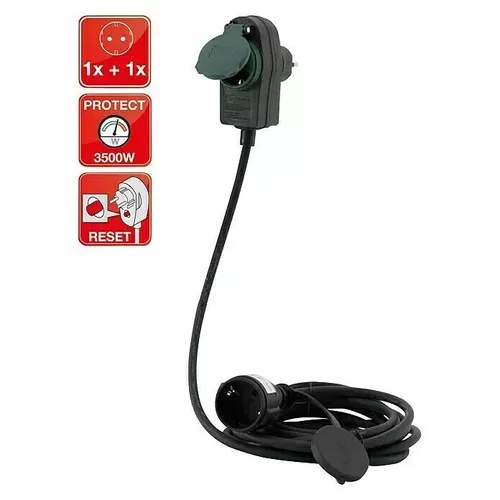 REV Ritter Verlängerungskabel Powersplit 25 Meter – Innen und Außen - Steckdosen & Buchsen: Flexibles Verlängerungskabel für drinnen und draußen, ideal für Garten, Baustellen und mehr.