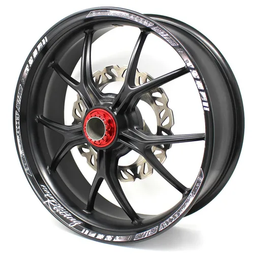 Felgenrandaufkleber GP Racing Weiß MATT Motorrad Aufkleber Felgenaufkleber Auto