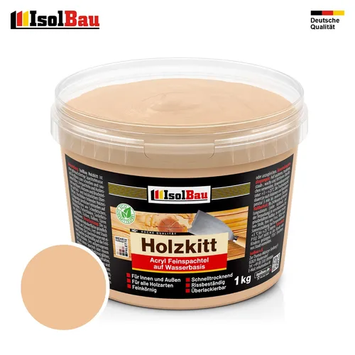 Holzkitt Spachtelmasse Holzspachtelmasse Außen Innen 1 kg Erle ( Nr. 17 )