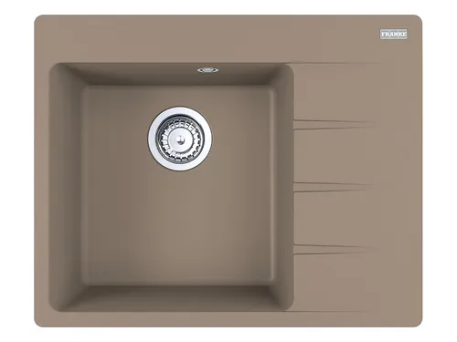 Franke Centro CNG 611-62 A Cashmere - 114.0685.109 Granitspüle - Granitspüle in elegantem Cashmere-Braun, ideal für moderne Küchen. Mit Becken links und Exzenterbetätigung für komfortable Nutzung.