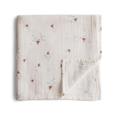 Mushie Stoffwindeln Musselin Mulltuch Boats – 100% Bio-Baumwolle - Stoffwindeln aus 100% Bio-Baumwolle, atmungsaktiv und extra weich – ideal zum Wickeln und Kuscheln für Ihr Baby.