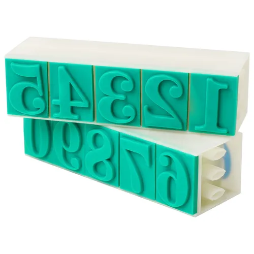 Gummi Head Abnehmbare 0–9 Ziffern arabische Ziffern Zahlen Stempel Set de