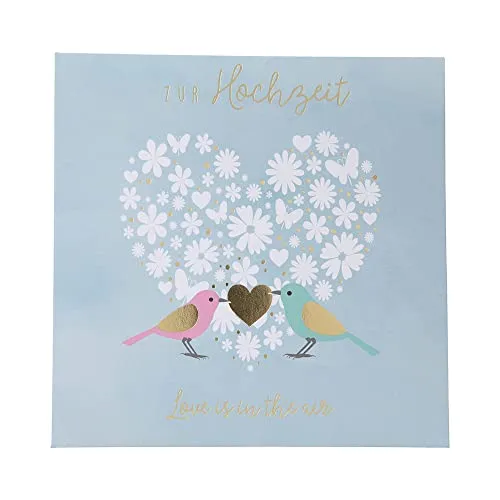 Produktbild Depesche 0011694-043 Pop-up Glückwunschkarte zur Hochzeit Klappkarte mit Musik, Lichtelementen und einem originellen Spruch, Geburtstagskarte inkl. Umschlag, Format 15,5 x 15,5 cm, mehrfarbig