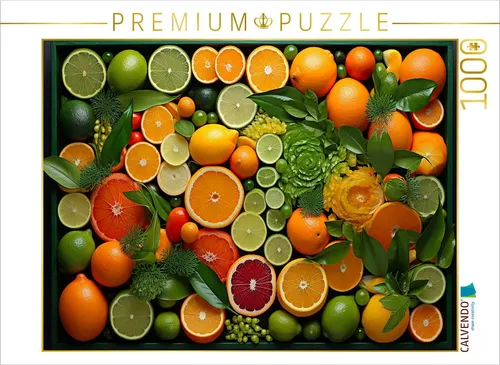 CALVENDO Puzzle Zitrusfrüchte - Vegane Ernährung | 1000 Teile für kreative Stunden - Klassisches Puzzle mit 1000 Teilen, ideal für entspannende Momente. Erlebe die bunte Vielfalt gesunder Ernährung mit beeindruckenden Fotos von Zitrusfrüchten.