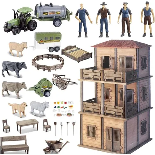 Ceramizator Grosses Bauernhof Set mit Haus und Bauern DIY (54618857)