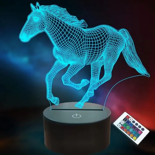Lightzz 3D LED Pferdelampe für Kinder