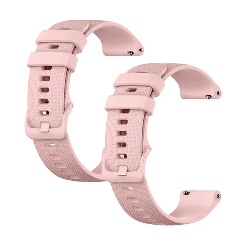 2x Armband 20mm, Farbe Rosa, für universelle, flexible Sportuhr
