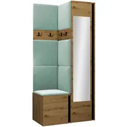 Mirjan24 Garderoben-Set Eiche Artisan Mintgrün