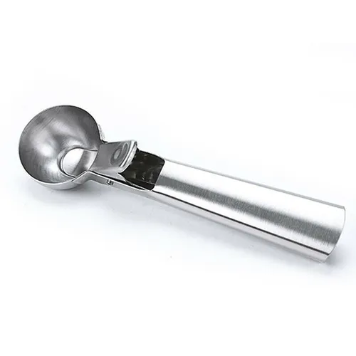 Eisportionierer Edelstahl Eislöffel Eiskugelformer Eiskelle Eiszange Ø4,5 x 18cm