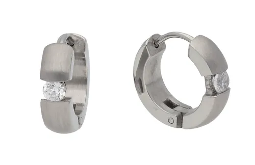 TITANIA Paar Creolen Titancreolen, Solitär von TITANIA