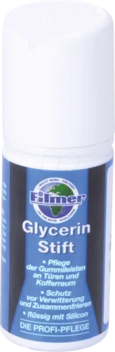 KFZ 60019 Glycerin Stift 50ml - Praktischer Glycerinstift zur Pflege von Gummileisten. Mit Schwamm für sauberes Auftragen und Schutz vor Witterungseinflüssen. Ideal für Tür-, Hauben- und Fenstergummis.