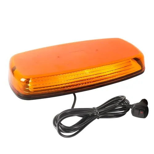 AOHEWEI Amber LED Stroboskop Leuchtbalken, 84 LEDs 7 Blitzmodi Auto Notfall Warnlicht, IP67 wasserdicht mit Magnetbasis für 12V/24V Anhänger LKWs SUVs Baumaschinen
