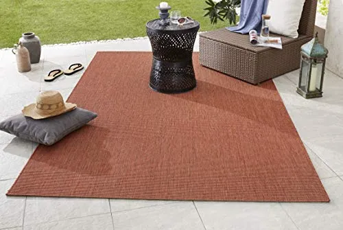 NORTHRUGS In- und Outdoor Teppich Match 160x230cm - Wetterfest und Modern - Teppich für drinnen und draußen, wasserfest und pflegeleicht. Ideal für Balkon, Terrasse oder Wohnzimmer - perfekt für jeden Unterboden, auch Fußbodenheizung!
