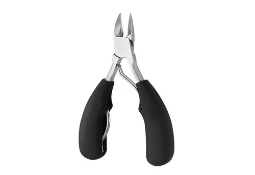 COOL-i ® Fußnagelknipser Profi-Zehennagelknipser für dicke & eingewachsene Nägel, Präzisionszange aus Edelstahl mit rutschfestem Griff in Schwarz,Rot