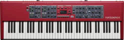 Clavia Nord Piano 6 73 Stagepiano - Professionelles Stagepiano mit 73 Tasten, ideal für Live-Auftritte, bietet nahtlose Übergänge und ein OLED-Display für eine hervorragende Übersicht.