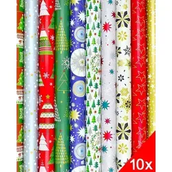 Rollen Geschenkpapier Weihnachten Verpackung Weihnachtsgeschenkpapier Geschenkverpackung Geburtstag Feier Papier 200x70cm 10