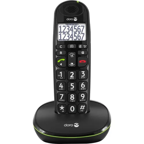 Doro PhoneEasy 110 DECT Senior Schnurlostelefon - große Tasten, hohe Lautstärke (30 dB) und optische Anrufsignalisierung für optimale Bedienbarkeit