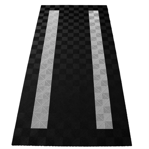 Produktbild RAMROXX Performance Bodenfliesen Garagenboden Set 4 Schwarz-Weiß 2,8mx5,6m