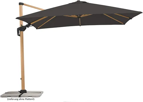 Schneider Sonnenschirm Rhodos Twist Woody, anthrazit 300x300 cm