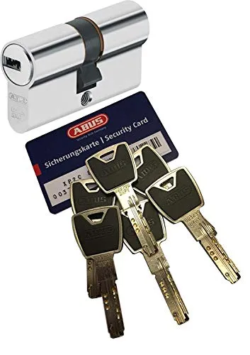 ABUS XP20S Doppelzylinder 30/30mm mit Bohrschutz - Schließzylinder mit Not- und Gefahrenfunktion, SKG** Bohrschutz und innovativer Anti-Schlagtechnik für maximale Sicherheit. Inklusive 6 Schlüssel und Sicherungskarte für Nachbestellungen.