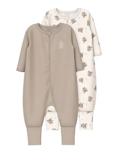 NAME IT Child Schlafanzug 2er-Pack - Baby-Bekleidung & -Schuhe, aus 51% Bio-Baumwolle für höchsten Komfort und Nachhaltigkeit, ideal für erholsame Nächte.
