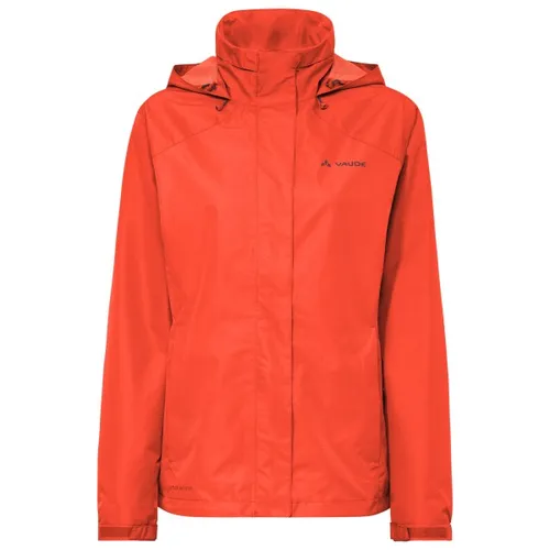 Vaude Women's Escape Bike Light Jacket Gr 34 rot - Wasserdichte und winddichte Fahrradjacke mit Kapuze in Rot, Größe 34. Ideal für Bike to Work und Bikepacking. Hoher Tragekomfort dank atmungsaktivem Material.