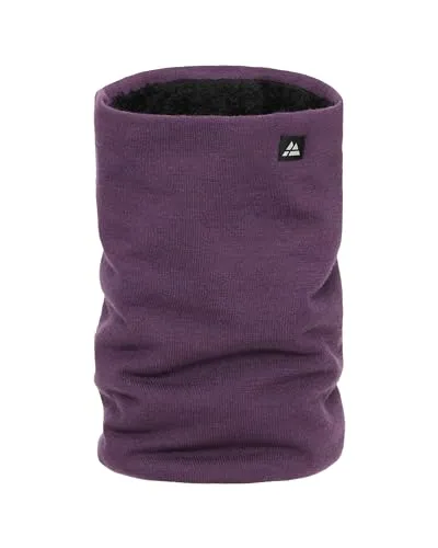 DANISH ENDURANCE Fleece Merino Schlauchschal, Thermo Halstuch,Loop Schal Winddicht, Unisex, für Damen & Herren, Lila, Einheitsgröße