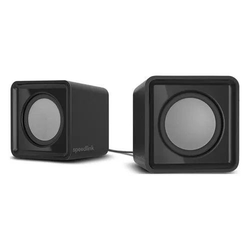 SPEEDLINK TWOXO Stereo Speakers - Kompakte USB Lautsprecher - Audio-Docks & Mini-Lautsprecher, leichte 188g Bauweise und 5W Leistung für kraftvollen Sound, ideal für unterwegs und den kleinen Raum.