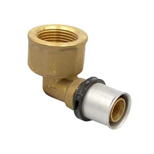 Pipetec Pressfitting Winkel Übergang 20x2 mm 3/4 Zoll Innengewinde TH Kontur Verbundrohr, DVGW, TH-Profil