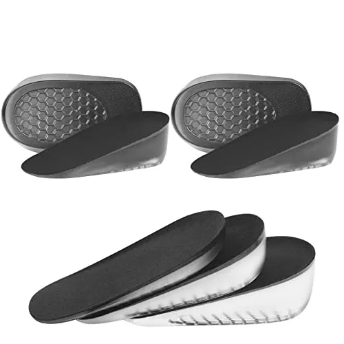 URAQT Höhe Erhöhung Einlegesohle Gel, 2 Paar Erhöhung Schuheinlagen, Höhe Erhöhen Fersen Einlegesohlen, Bequeme Height Increase Insole, Unsichtbare Schuhlifteinsätze Stoßdämpfung