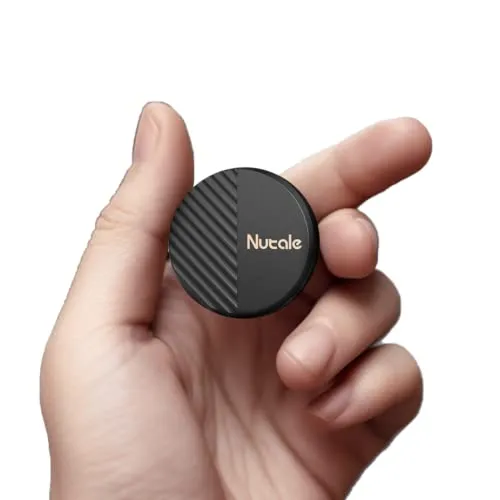 Nutale Mate Schlüsselfinder mit App 1PCS Schwarz - Bluetooth Schlüsselfinder Kompatibel mit iOS und Android Artikel-Locator für AutoSchlüssel Haustier oder Rucksäcke - Mit Separatem Batteriefach