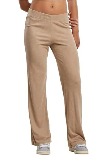 Urban Classics Ladies Rib Pants beigemelange, XL