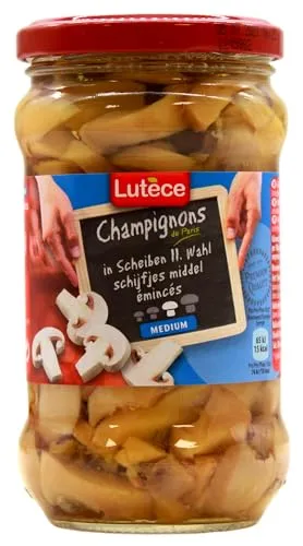 Lutece Champignons in Scheiben 2.Wahl medium, 12er Pack (12 x 170g)