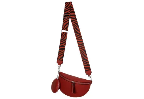 EAAKIE Gürteltasche Bauchtasche Umhängetasche Crossbody-Bag Kunstleder Italy-Design, als Schultertasche, CrossOver, Umhängetasche tragbar