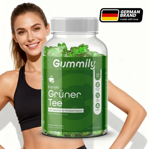 Gummily® Grüner Tee Extrakt Gummibärchen mit Garcinia-Extrakt und Grünkaffeebohnen-Extrakt