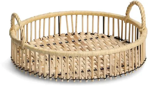 Zeller Rattan Dekotablett, Ø32cm