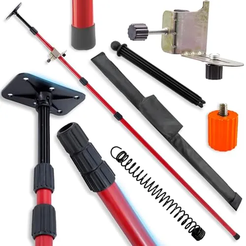 Retoo Teleskopstange 300 cm für Laser - Lasermessgeräte – Verstellbare Teleskopstange mit 360° rotierender Plattform für präzise Positionierung ohne Bohren, ideal für professionelle Anwendungen.